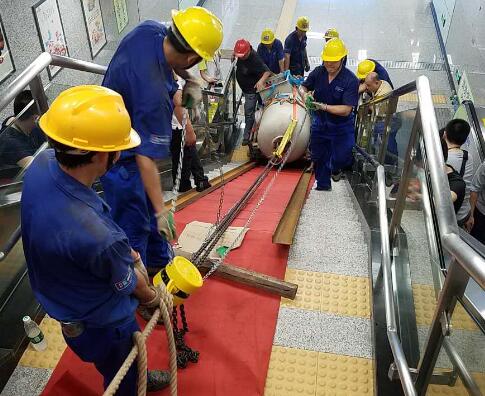 亚星娱乐公司东莞下桥地铁搬运施工